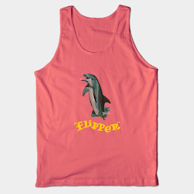 Flipper - They Call Him - 60s Kids Tv Show Tank Top by wildzerouk